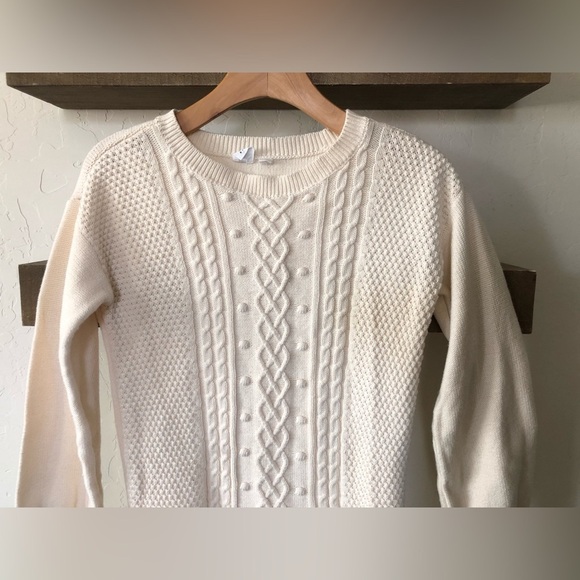 GAP Kids|Big girl chunky knit fisherman sweater dress in tan/neutral••Size 14-16 - Picture 3 of 8